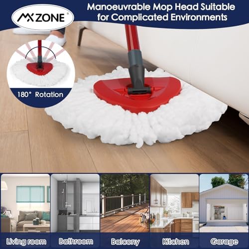 Spin Mop Replacement Heads for O-Cedar EasyWring 1-Tank, Microfiber 5-Pack - Image 4