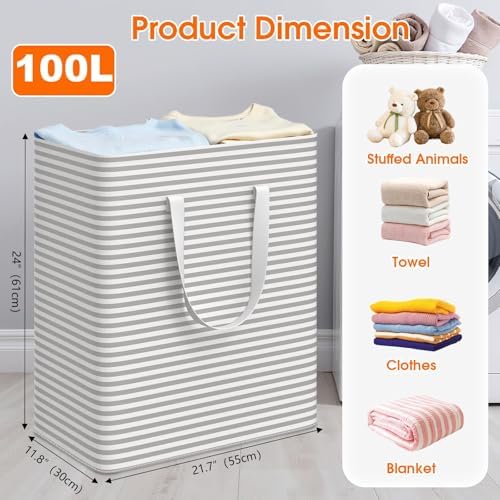 3-Pack Laundry Basket, Collapsible Laundry Hampers - Image 2