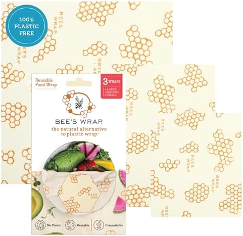 Bee's Wrap Beeswax Food Wraps, 3 Pack Assorted by BeesWrap