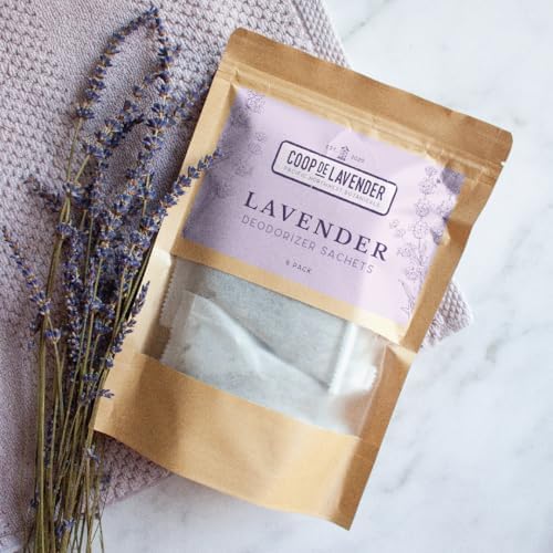 Lavender Dryer Sachets 6-Pack, Reusable Laundry Freshener, Real Lavender - Image 2
