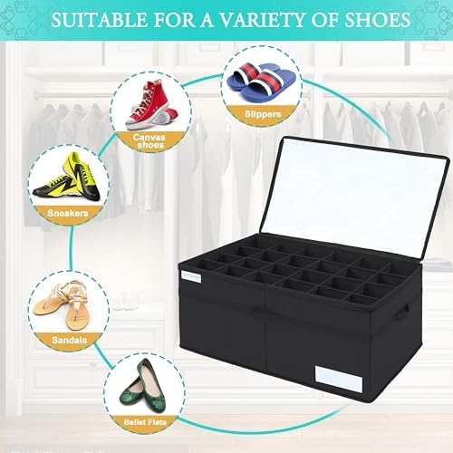 Luvhomee Shoe Storage Organizer, Fits 24 Pairs, Large Shoe Organizer Box - Image 3