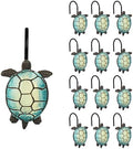 Sunlit Sea Turtle Shower Curtain Hooks, Home Decorative Shower Curtain Rings by Sunlit