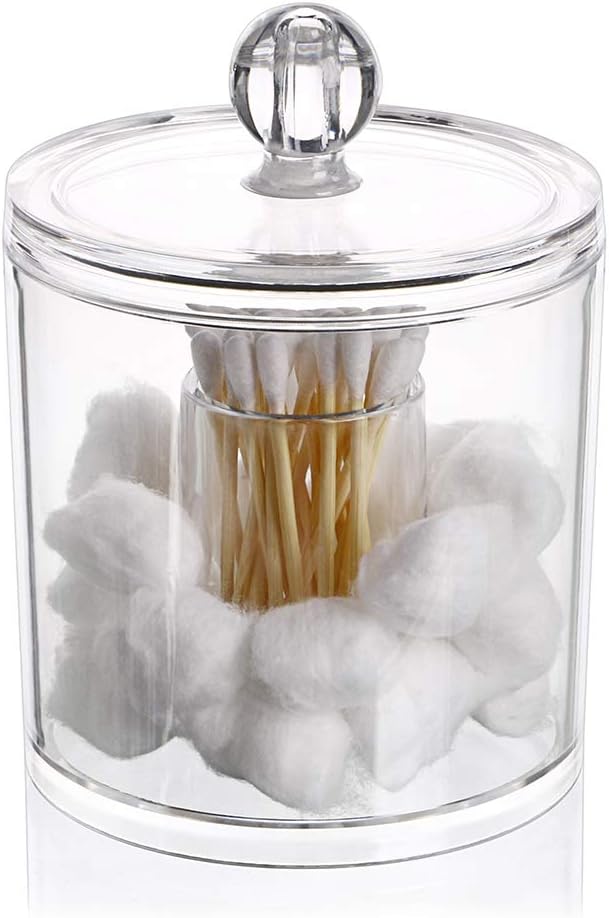 Hipiwe Acrylic Cotton Ball and Swab Organizer by Hipiwe