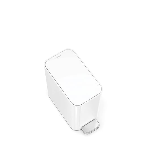 simplehuman Slim Step Can, 5L / 1.3 Gallon Compact Bathroom Trash Can, Liner - Image 6