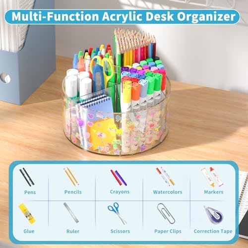 Acrylic Pen Holder for Desk Organizer Holder - Image 5
