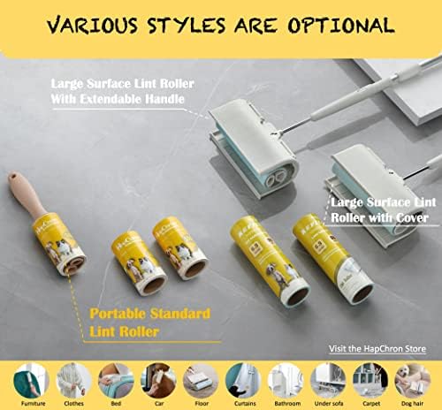 800-Sheets Lint Roller Set, 4 Durable Ergonomic Handles, Extra Sticky - Image 6