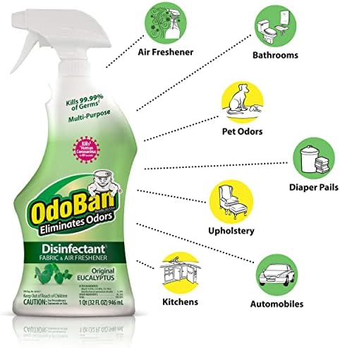 OdoBan Ready-to-Use Disinfectant and Odor Eliminator, 32 Ounces Each, Original - Image 3