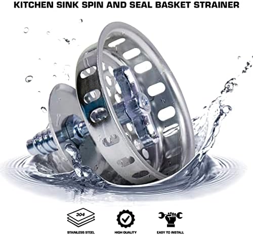 Highcraft 97633 Kitchen Sink Spin and Seal Basket Strainer Replacement - Image 2