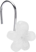 Cute Flower Shower Curtain Hooks, Glow in The Dark, Pretty Floral Themed by SIMPLE+CLEVER+HOMES+365