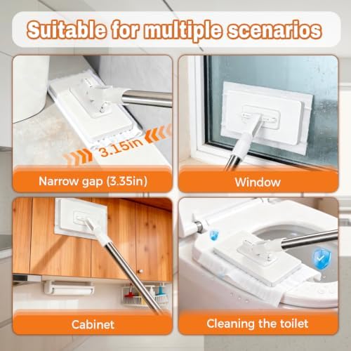 Hands Free Flat Disposable Lazy Mop, Snap Grip Mini Mop - Image 5