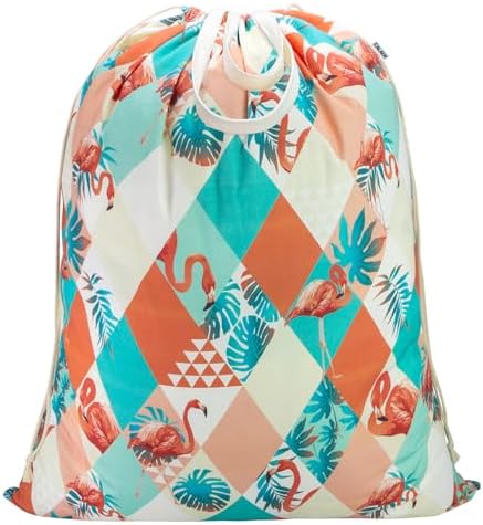 Canvas Laundry Bag with Handles & Drawstring, XL 33"Wx 35"H by CALACH
