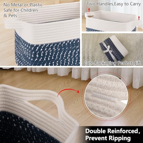 OIAHOMY Cotton Rope Storage Baskets - Image 4