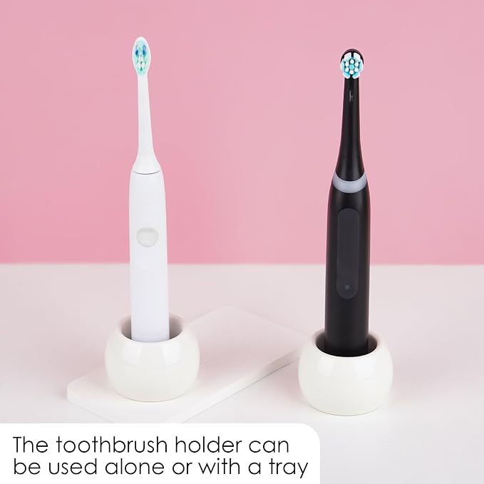 LUEXBOX 2 Pack Ceramic Toothbrush Holder - Image 6