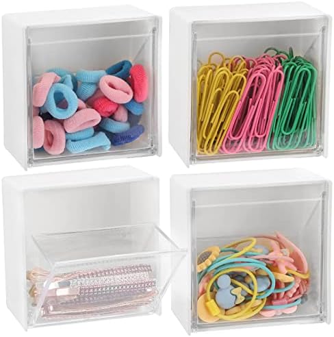 Tecbeauty 4PCS Cotton Pads Holder Dispenser, Wall Mounted Cotton Ball by Tecbeauty