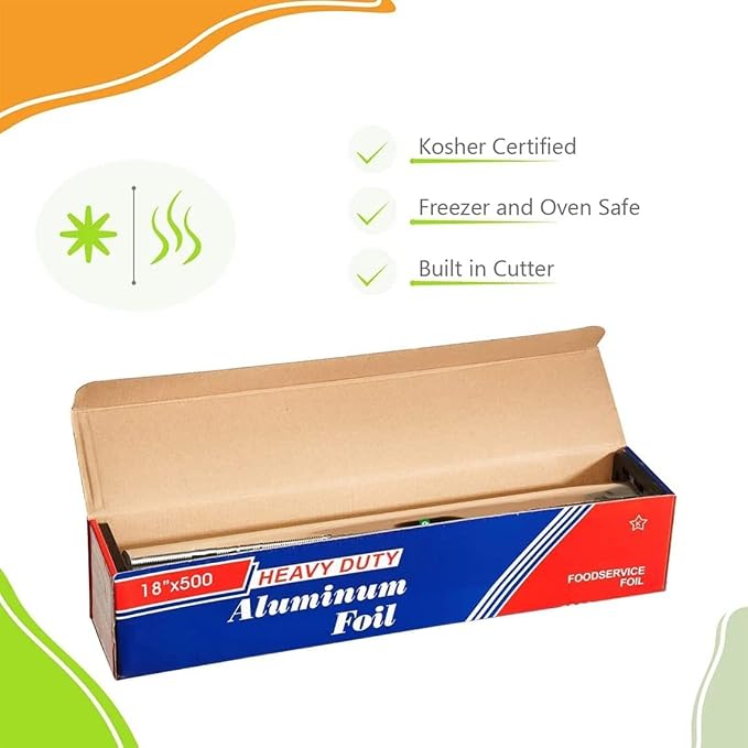 18" x 500' Food Service Heavy Duty Aluminum Foil Roll - Image 3
