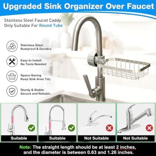 Kitchen Sink Sponge Holder over Faucet Caddy Organizer - Image 2