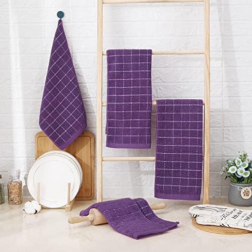 Homaxy 100% Cotton Terry Kitchen Towels, 4 Pack - Image 6