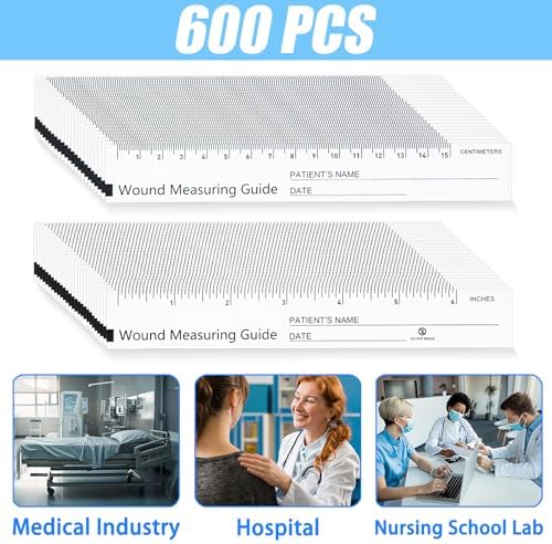 600 Pcs Wound Measuring Tape 6 Inch Wound Ruler Double Sided Disposable Paper - Image 2