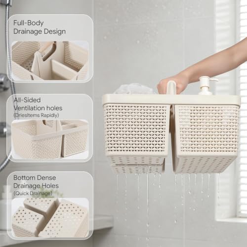 UUJOLY Portable Plastic Shower Caddy Basket - Image 3