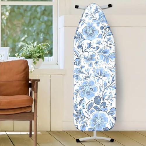 Nuxovilar Blue Floral Ironing Board Cover 15x54 Inches Polyester - Image 2