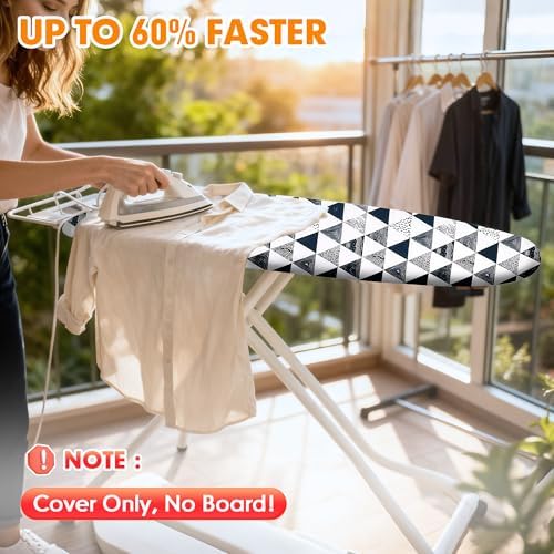 Ironing Board Cover and Pad, 18x49 Extra Wide, Scorch Resistant - Image 2