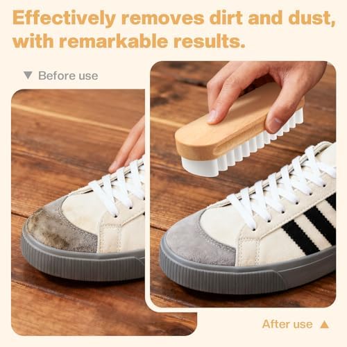 2 Pcs Suede Shoe Brush Nubuck Leather Cleaner Shoes Shine Dauber Crepe - Image 4