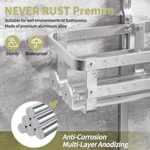 Aluminum Shower Caddy Hanging, Shower Caddy, Never Rust Shower Organizer - Image 2