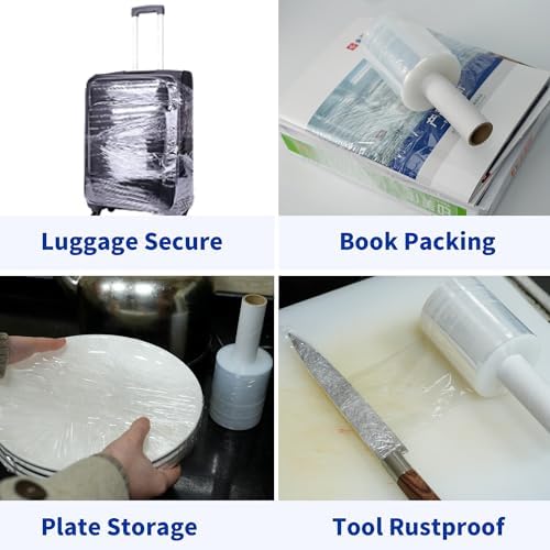 TAPEBEAR Stretch Wrap Film 4" x 1000Ft Shrink Wrap Roll - Image 3