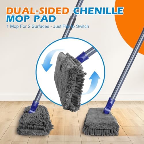 Masthome Flip Microfiber Mop, Wet Dry Dust Mop - Image 2