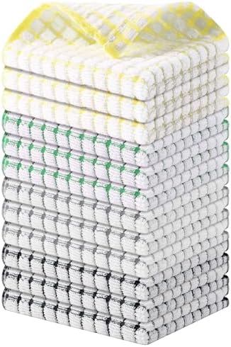 Kitinjoy Cotton 12 Pack Terry Kitchen Dish Cloths by Kitinjoy