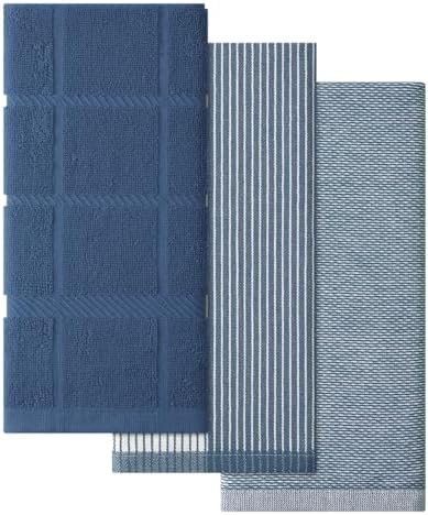 Homaxy 3 Pack Cotton Terry Premium Kitchen Towels, 18 x 28 in by Homaxy
