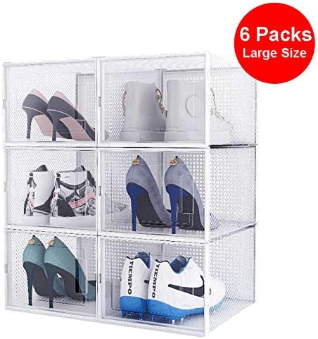 AJP Distributors 6 Collapsible Stackable Shoe Organizer Racks - Image 6