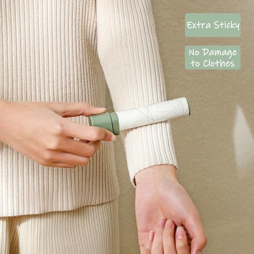 3.7 inch Lint Roller Refills for Portable Travel Lint Rollers, 6 Rolls by 40 - Image 4