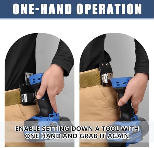 Drill Holder Belt Clip for Tool, Tape Measure Holder for Belt, Quick Grab or - Image 4