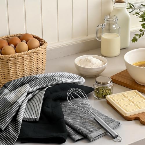 Homaxy 3 Pack Cotton Terry Premium Kitchen Towels, 18 x 28 in - Image 5