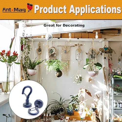 Ant Mag Magnetic Hooks Heavy Duty 22LBS Strong Magnet Snap Hooks 8 Pack - Image 6