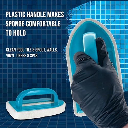 U.S. Pool Supply Hand-Held Pool Scrub Brush, 2 Pack, Surface Scrubbing Pad - Image 4