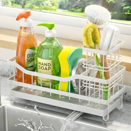 Sponge Holder for Kitchen Sink, Rustproof Sink Caddy Organizer by AURIKAR