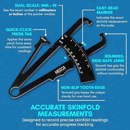 MEDca Body Fat Caliper and Measuring Tape - Image 4