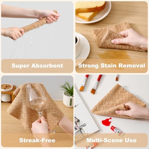 80 Pack Microfiber Cleaning Cloth Roll Reusable Paper Towels 12"x12" Tear Away - Image 4