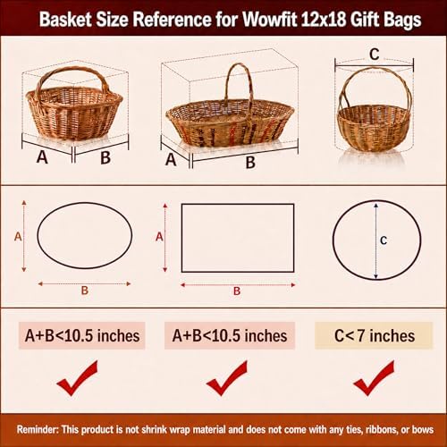 Wowfit 12x18 Cellophane Gift Bags - Image 4