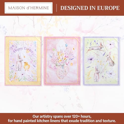 Maison d' Hermine Kitchen Towels Set of 3 Reusable 100% Cotton 27.50" x 20" - Image 2