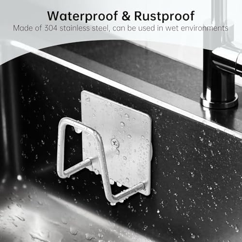 Magnetic Sponge Holder for Kitchen Sink, Strong Magnetic Stainless Steel - Image 5