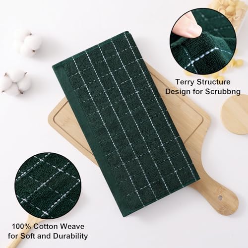 Homaxy 100% Cotton Terry Kitchen Dish Cloths, 12 Pack - Image 2