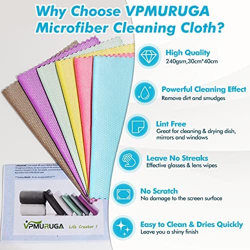 Streak Free Window Cleaning Cloth Miracle Microfiber Cloths - Image 2