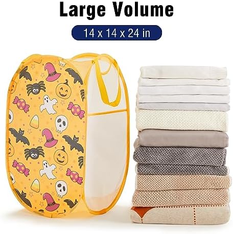 TECHMILLY Collapsible Mesh Pop Up Laundry Hamper - Image 5