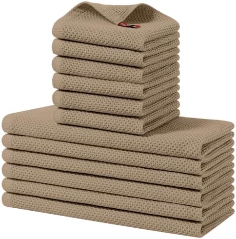 Homaxy 12 Pack 100% Cotton Kitchen Towels and Dishcloths Set by Homaxy