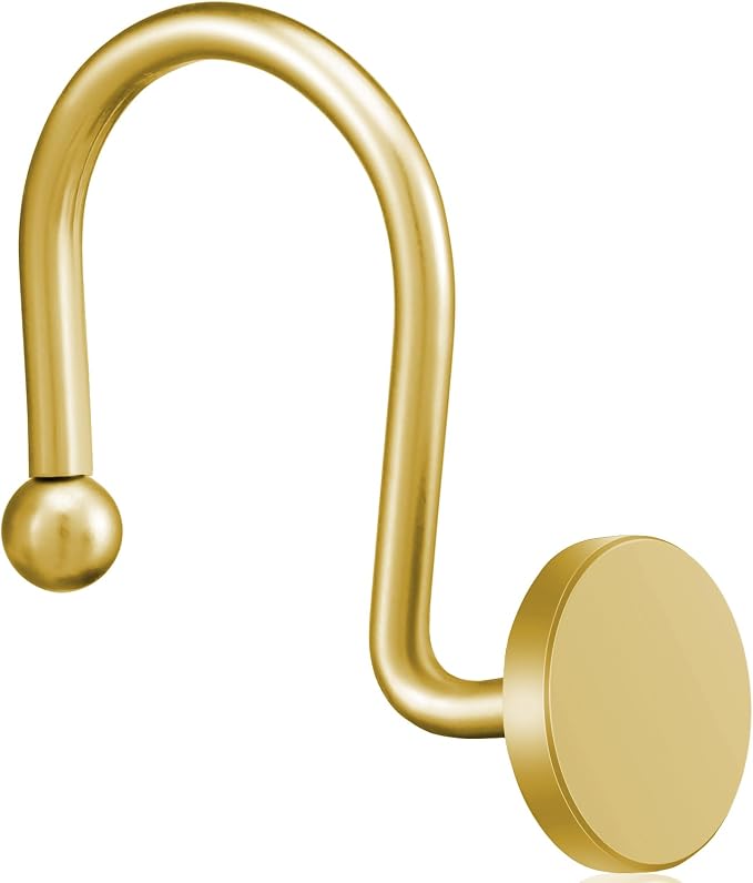 CHICTIE Gold Shower Curtain Hooks, Rustproof Shower Curtain Rings - Image 2