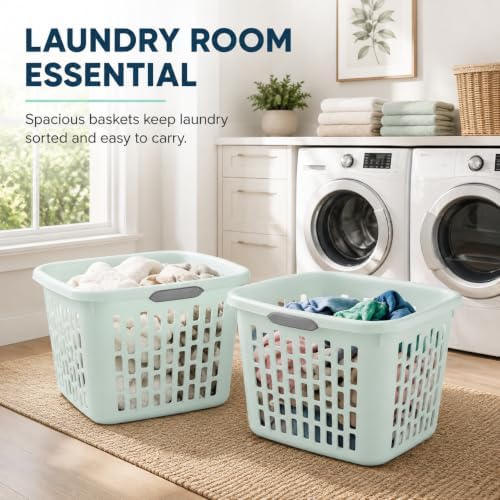 Mint Laundry Basket 6-Pack, 1.5 Bushel Square - Image 6