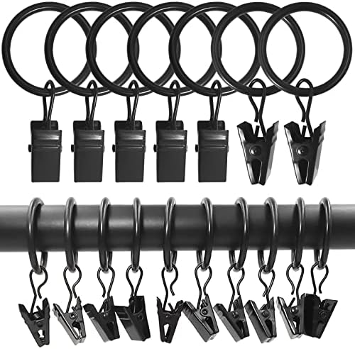 LLPJS 100 Pack Curtain Rings by LLPJSCurtainRingsClipHooks